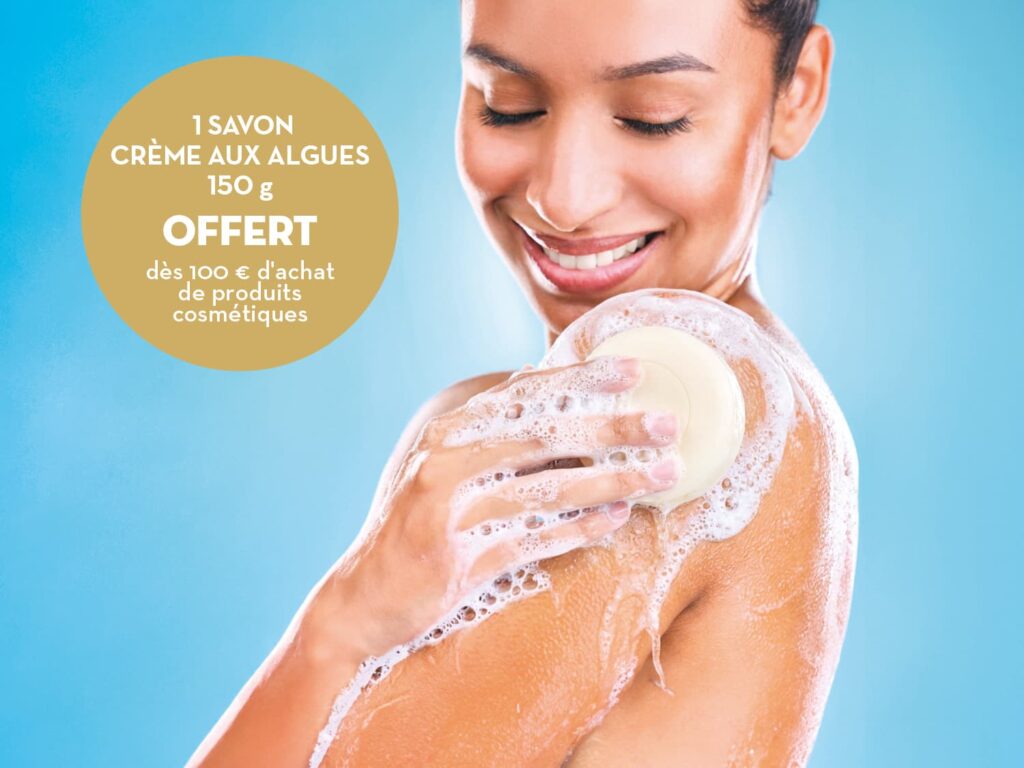 1 savon crème aux algues 150 g OFFERT dès 100 € d'achat de cosmétiques thermes marins